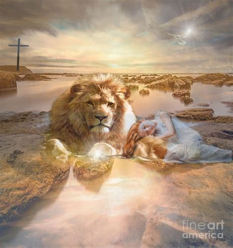 Prophetic Mixed Media Divine Rest By Jessica Eli Prophetic Art Lion Art God Illustrations