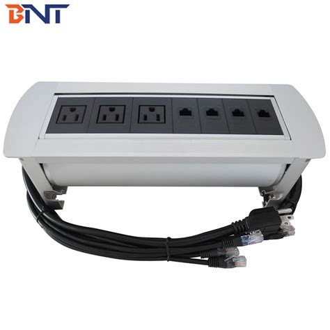 Conference Room Table Electrical Outlets With 110V - 240V Rated Voltage