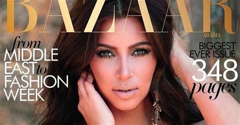 Kemi Online ♥ Kim Kardashian Covers Harpers Bazaar Magazine Arabia