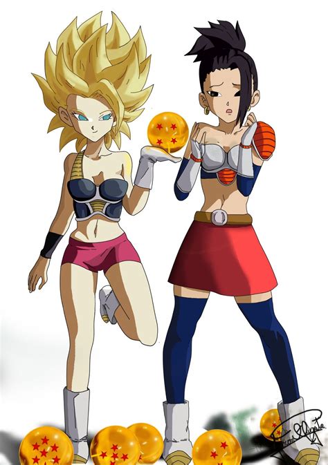 Kyabe Kale Y Caulifla Personajes De Dragon Ball Goku Y Bulma Dragones