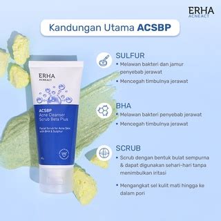 Jual Erha Acneact Acsbp Acne Cleanser Scrub Beta Plus G Sabun Wajah