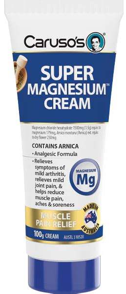 Caruso S Super Magnesium Cream 100g Carusos Natural Health SHOP