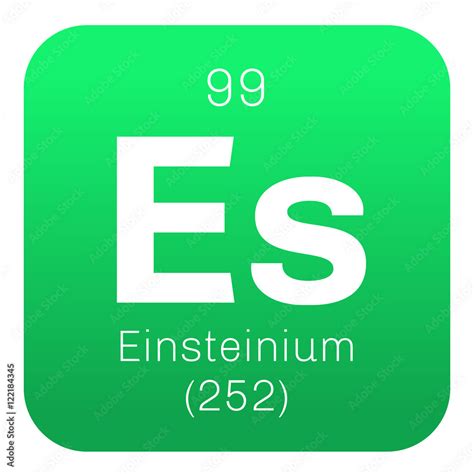 Einsteinium chemical element Stock Vector | Adobe Stock