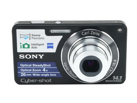 SONY Cyber Shot DSC W350 Black 14 1 MP 26mm Wide Angle Digital Camera