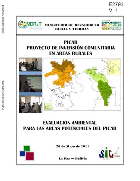 Pdf Picar Proyecto De Inversi N Comunitaria En Pdf Fileley De Vida