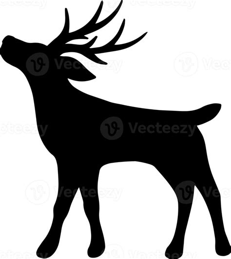 Christmas Deer Silhouette 12497168 PNG