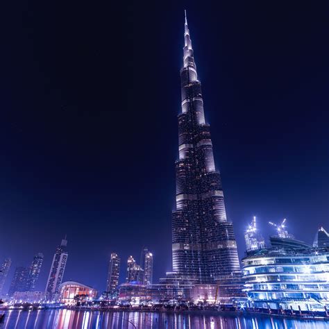 2932x2932 Burj Khalifa Dubai Night Ipad Pro Retina Display ,HD 4k ...