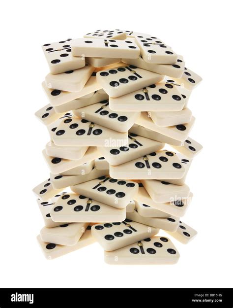 Stack Of Dominoes Stock Photo Alamy