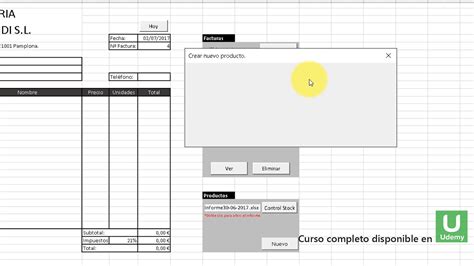 Curso Macros y Programación Excel con VBA en Udemy Crear mostrar y