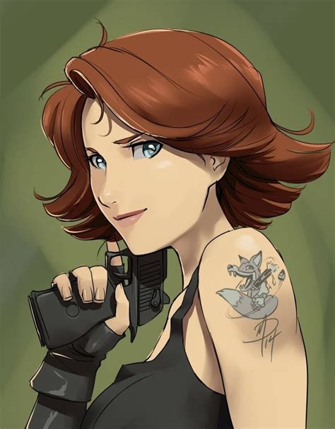 Meryl Silverburgh With FOXHOUND Tattoo Artwork By Lelouch Lamperouge S