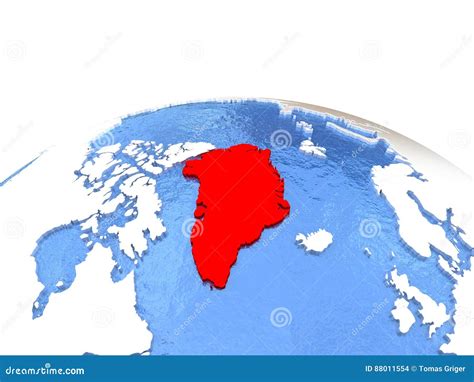 Mapa De Groenlandia En El Globo Stock de ilustración Ilustración de