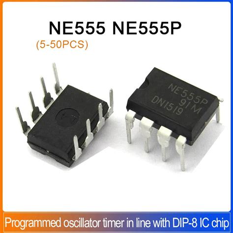 10 100pcs Ne555 Ne555p Dip8 Ne555n Dip 555 Timers Dip 8 Programmed Oscillator Timer In Line