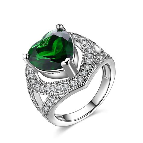 Olive Green Crystal Ring | Winni