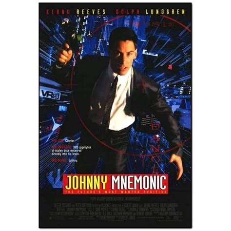 Poster Johnny Mnemonic 1995 Original 1 Sheet Movie Poster Keanu