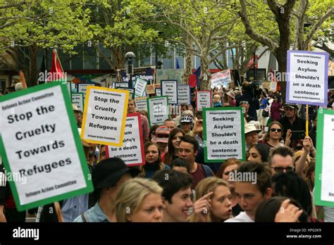 Photograph From The Rally For Refugees Palm Sunday Protest In Canberra