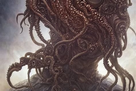 lovecraftian portrait face  cthulhu cosmic horror stable diffusion