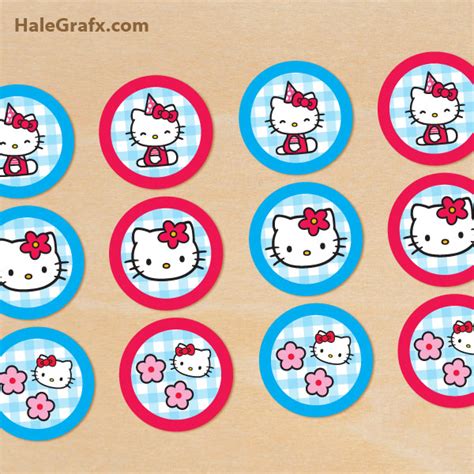 FREE Printable Hello Kitty Cupcake Toppers