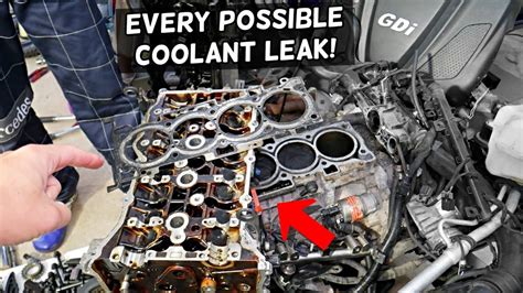 Most Common Coolant Leak Leaks On Hyundai Kia Gdi Engine Youtube