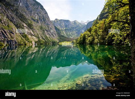 Obersee Lake At The Koenigssee Lake Berchtesgaden Bavaria