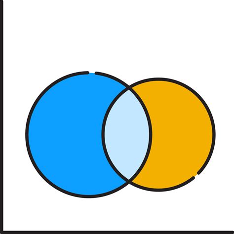 Vesica Piscis Icon In Blue And Yellow Color 24463122 Vector Art At