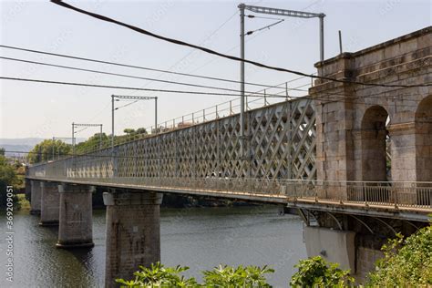 Valença Road-Railway Bridge, also known as Ponte de Valenca or Ponte ...