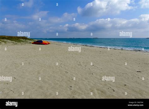 Shell Beach Isle Of Herm Channel Islands Stock Photo Alamy