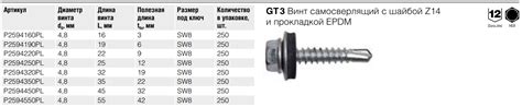 Купить винт самосверлящий по металлу с шайбой EPDM GT 3 Fasty ...