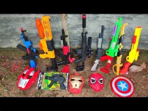 Mencari Tembak Tembakan Kapten Amerika Gun Nerf Gun AK47 Spiderman