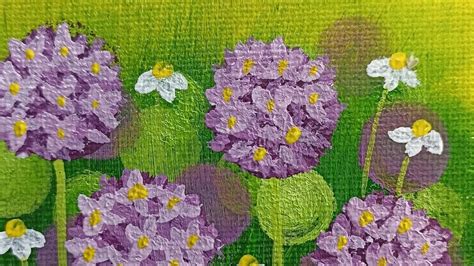 C Mo Pintar Flores Lilas Paisaje De Hortensias Con Pinturas Acr Licas