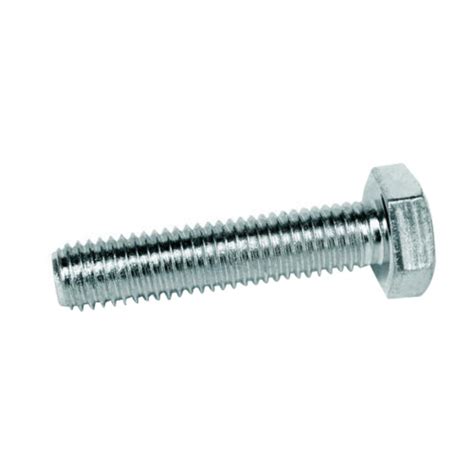 Full Thread Mild Steel Hexagonal Bolt For Industrial Size Inch At