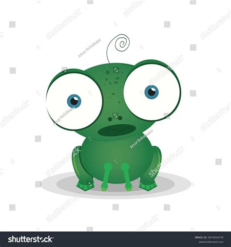 Cute Frog Big Eyes Vector Illustration Stock Vector (Royalty Free) 2073410774 | Shutterstock