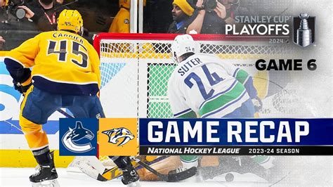 Gm Canucks Predators Nhl Highlights Stanley Cup