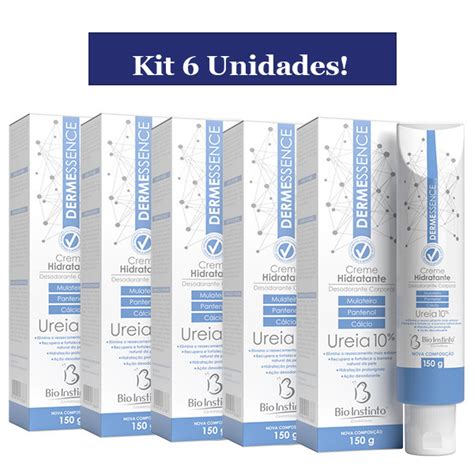 Kit 6 Unidades DERMESSENCE Creme Desodorante Hidratante Corporal Ureia