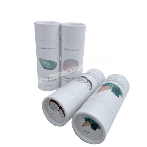 Eco Friendly Biodegradable Custom Paper Push Up Lip Balm Deodorant Packaging Tube