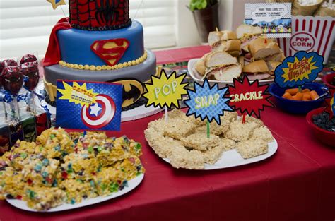 Superhero Party Food Menu