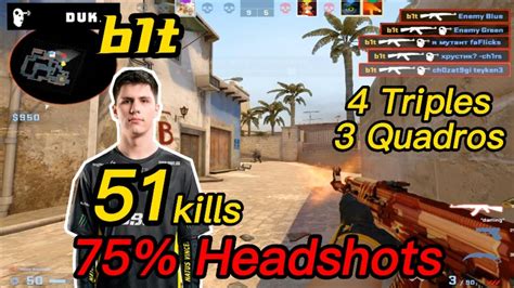 B1t Faceit Mirage POV 51Kills 75 HS 4 Triples 3 Quadros CSGO