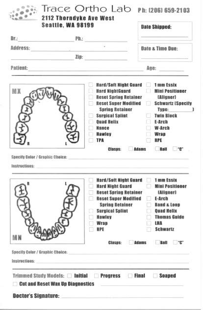 Trace Ortho Lab Slip