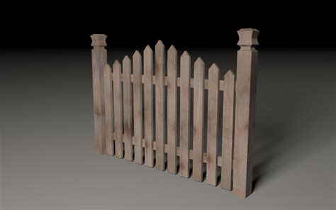 Wooden Fence Free 3d Model Blend Fbx Free3d