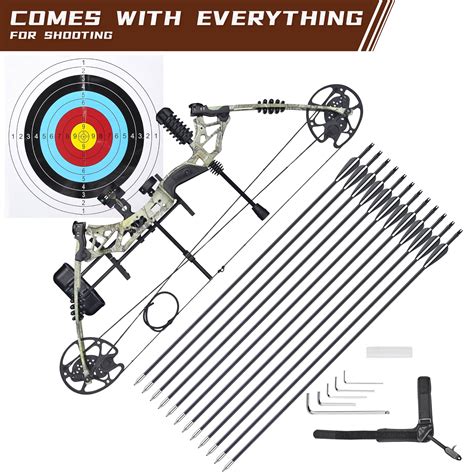 Yescom Left Hand Compound Bow Adjustable Draw Weight 70 Lbs 17 29