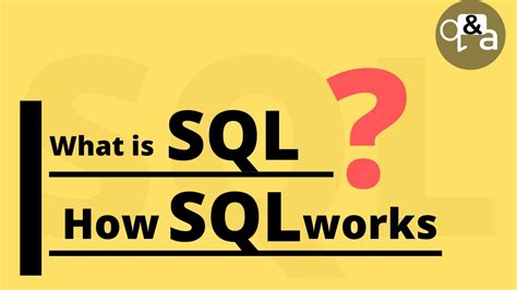 What Is Sql Sql Database Structure Youtube