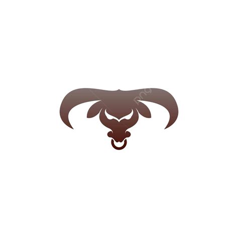 Vector Icons Of Bull And Buffalo Head Logo Vector Sign Red