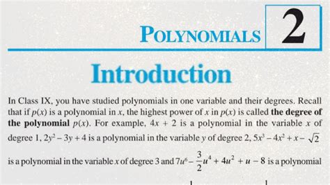 Introduction To Polynomials Class 10 Relationships Between Zeroes And