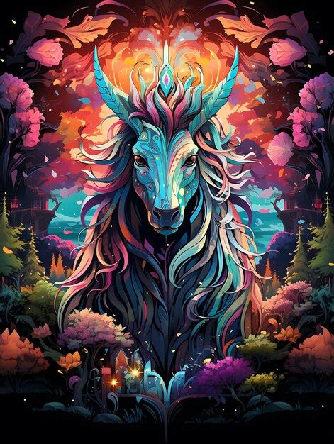 Premium AI Image | Mythical Creatures Encounter a World Teeming With ...