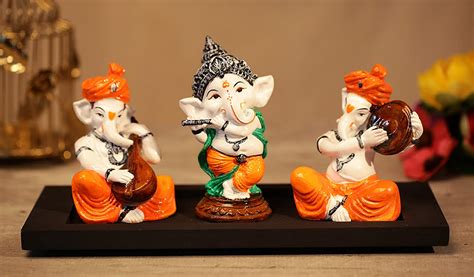 Buy Sn Handicrafts Musical Ganesha Plying Different Instruments