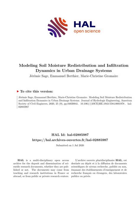 PDF Modeling Soil Moisture Redistribution And Infiltration DOKUMEN TIPS