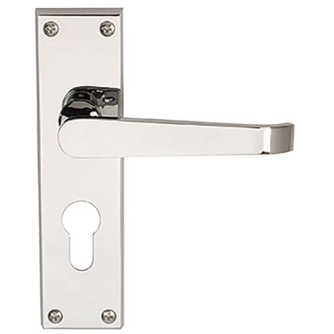 Premier Victorian Euro Door Handles Polished Chrome Selco