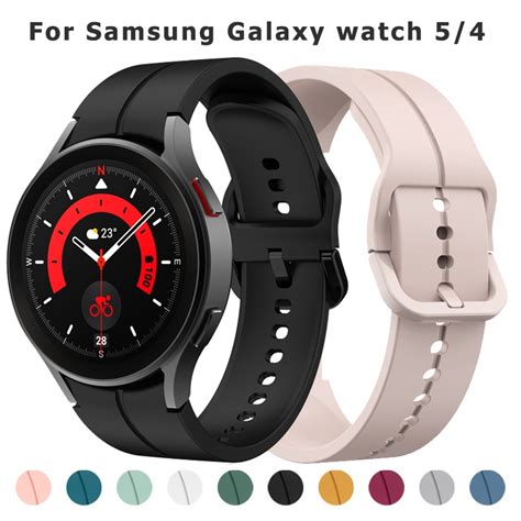 Pulseira De Silicone Para Samsung Watch 4 5 40 44Mm Pulseiras 5 Pro