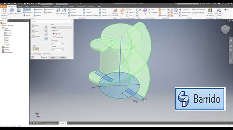 Barrido En Inventor Youtube