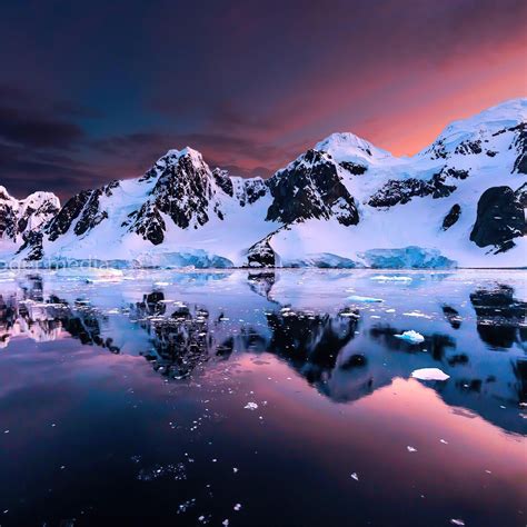 sunset in antarctica 4k iPad Pro Wallpapers Free Download