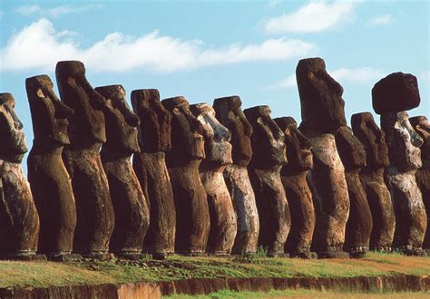 Easter Island Statues #1 by David Nunuk/science Photo Library